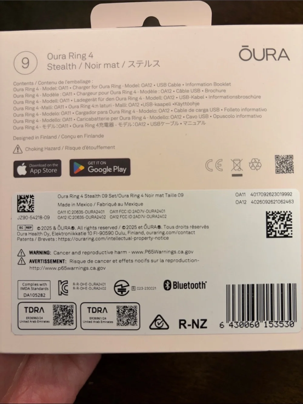 Oura Ring 4 in Stealth (unopened!)